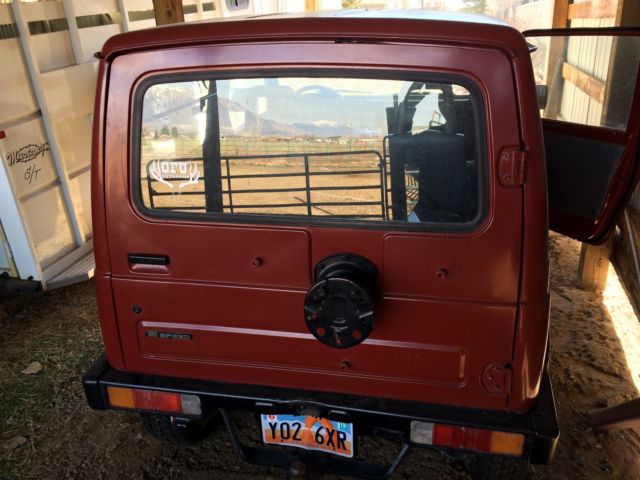 1986 Red Suzuki Samurai SUV