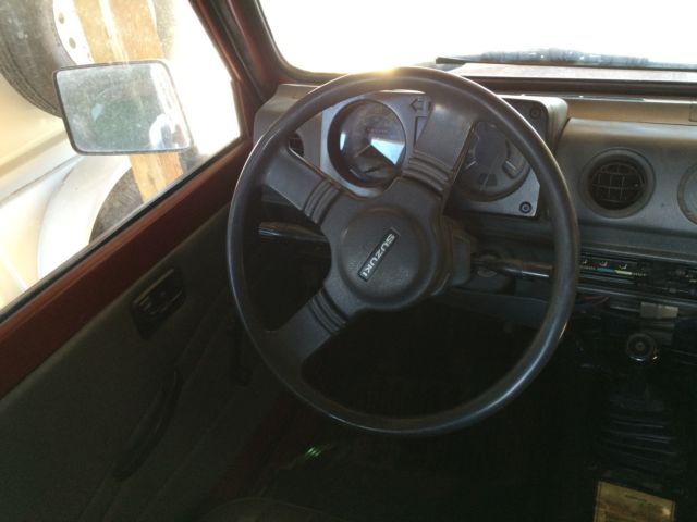 1986 Red Suzuki Samurai SUV