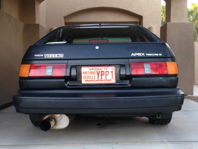 1986 black Toyota Corolla Hatchback