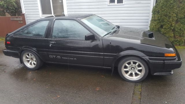 1986 Black Toyota Corolla Hatchback