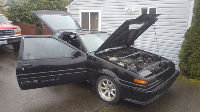 1986 Black Toyota Corolla Hatchback