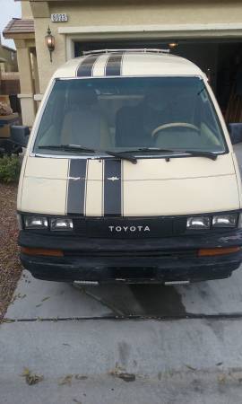 1986 Tan Toyota Van Wagon Minivan