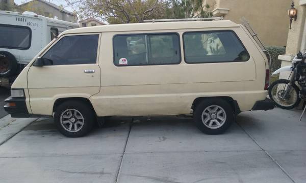 1986 Tan Toyota Van Wagon Minivan