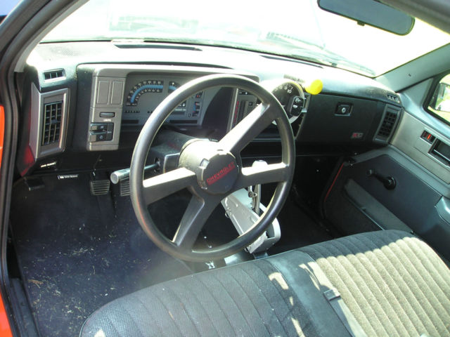 1986 Black and Orange Chevrolet S-10 Standard Cab Pickup