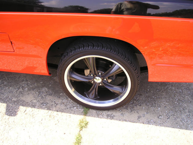 1986 Black and Orange Chevrolet S-10 Standard Cab Pickup