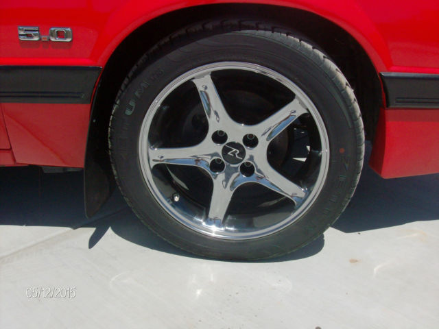 1986 Red Ford Mustang Convertible