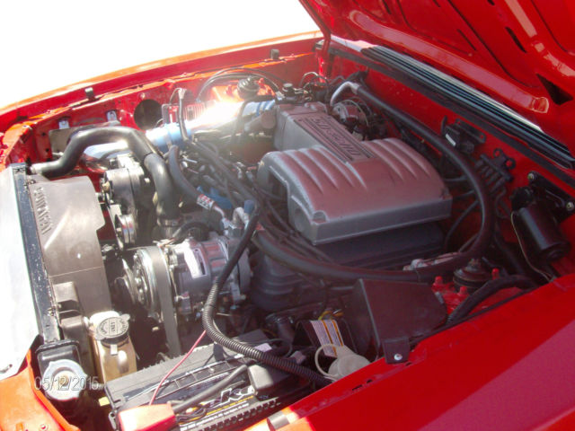 1986 Red Ford Mustang Convertible