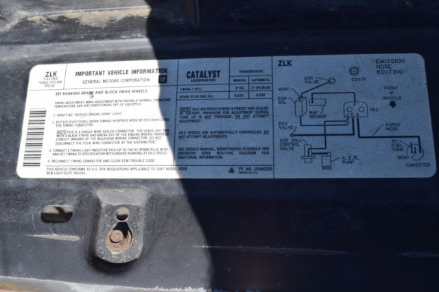 1987 Blue Chevrolet C/K Pickup 1500 Cab & Chassis