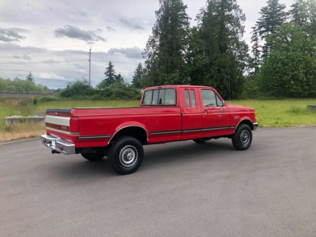 1990 Red Ford F-250 Extended Cab Pickup