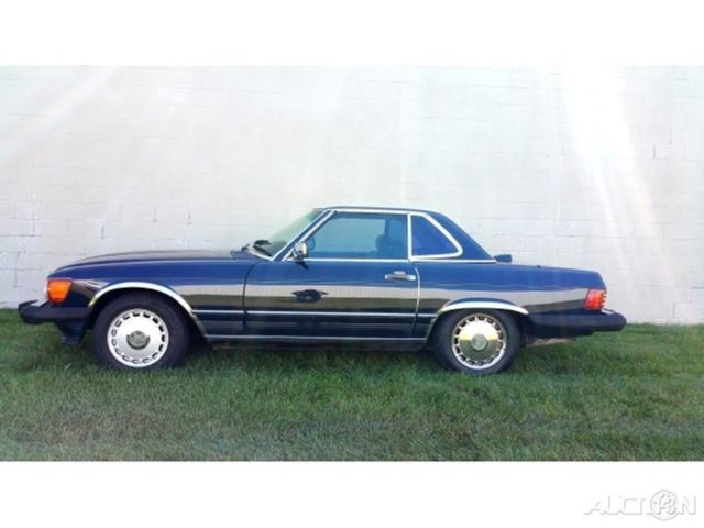 1987 Blue Mercedes-Benz 500-Series Convertible