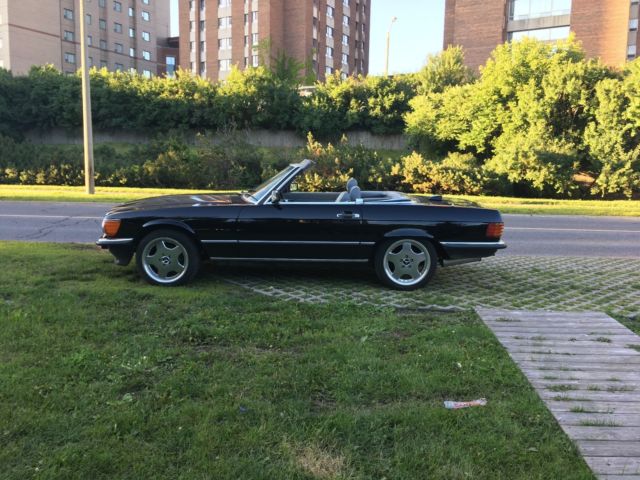1987 Black Mercedes-Benz SL-Class Convertible