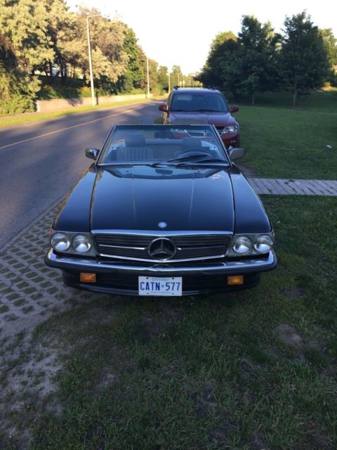 1987 Black Mercedes-Benz SL-Class Convertible