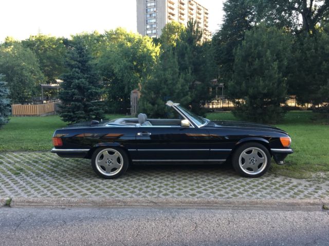 1987 Black Mercedes-Benz SL-Class Convertible