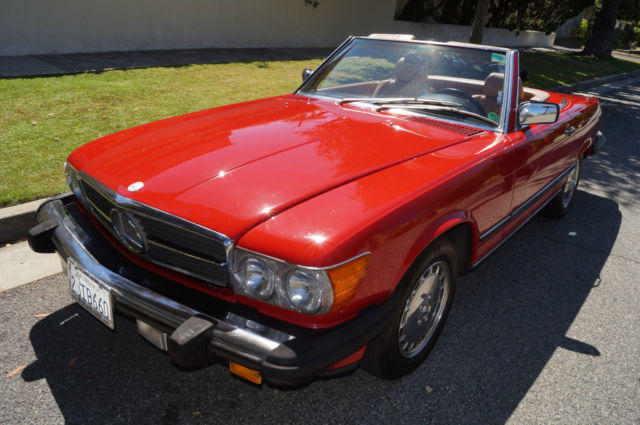 1987 Signal Red Mercedes-Benz SL-Class Convertible