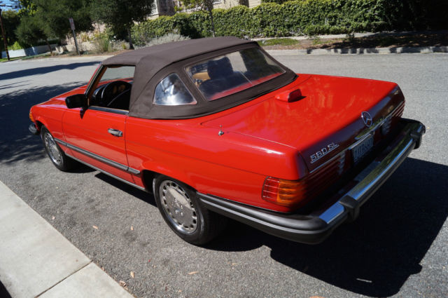 1987 Signal Red Mercedes-Benz SL-Class Convertible