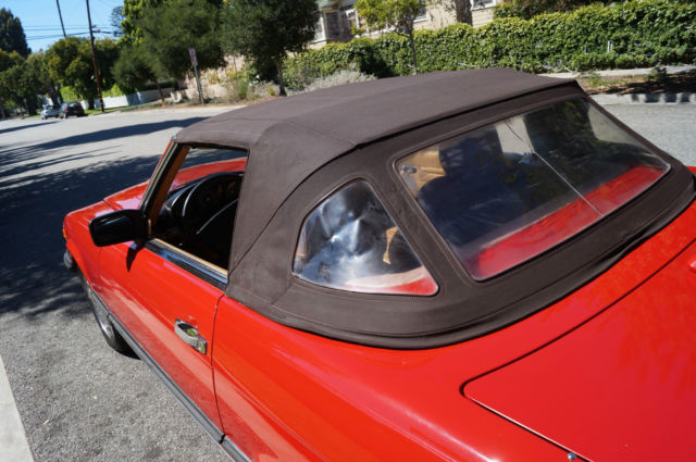 1987 Signal Red Mercedes-Benz SL-Class Convertible