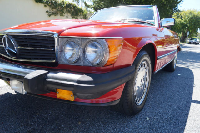 1987 Signal Red Mercedes-Benz SL-Class Convertible