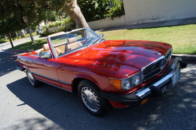 1987 Signal Red Mercedes-Benz SL-Class Convertible
