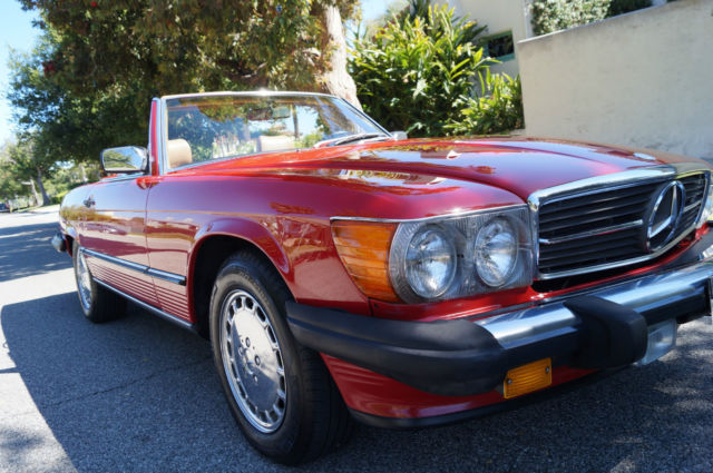 1987 Signal Red Mercedes-Benz SL-Class Convertible