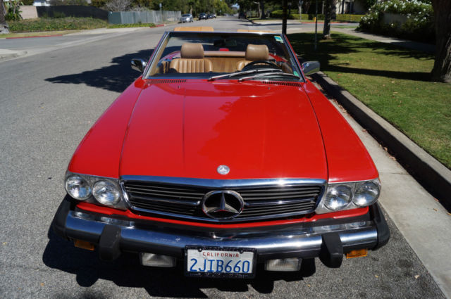1987 Signal Red Mercedes-Benz SL-Class Convertible