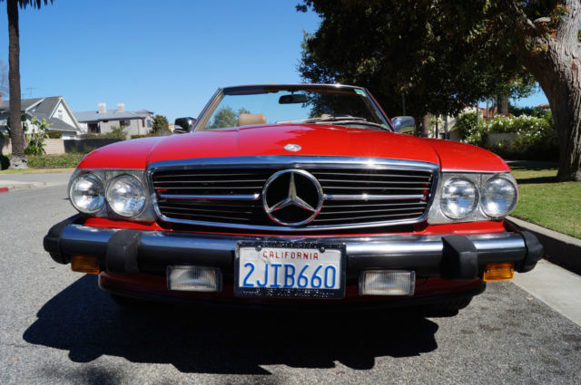 1987 Signal Red Mercedes-Benz SL-Class Convertible