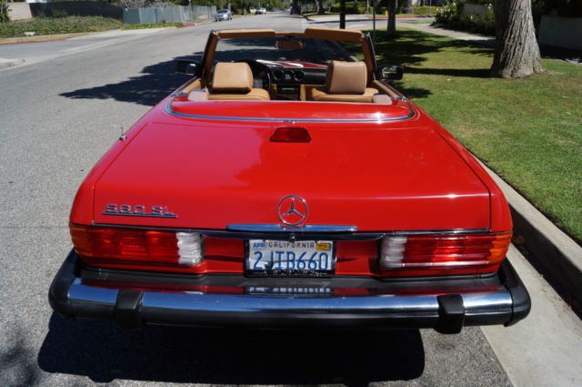 1987 Signal Red Mercedes-Benz SL-Class Convertible