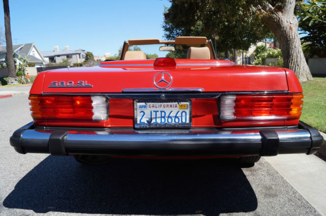 1987 Signal Red Mercedes-Benz SL-Class Convertible