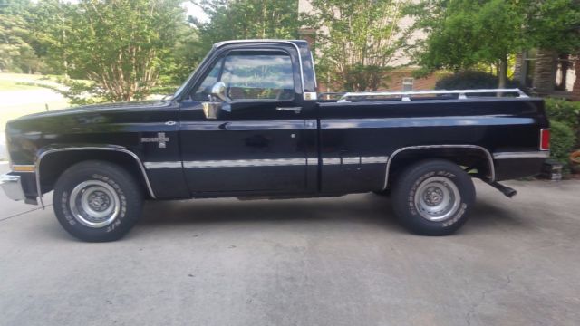 1987 Black Chevrolet Silverado 1500 Standard Cab Pickup