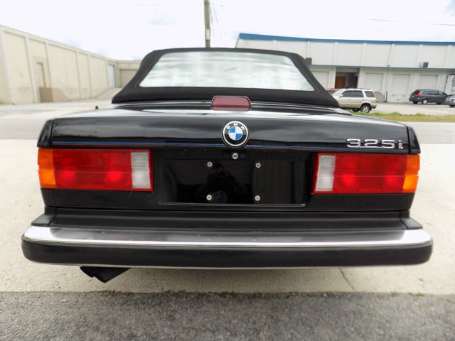 1987 Black BMW 3-Series Convertible