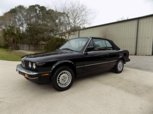 1987 Black BMW 3-Series Convertible