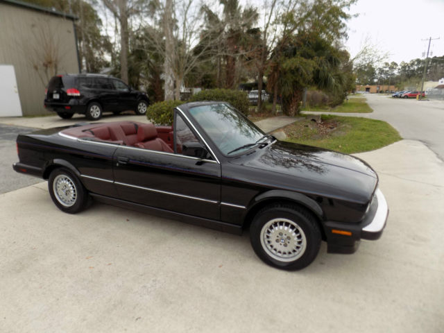 1987 Black BMW 3-Series Convertible