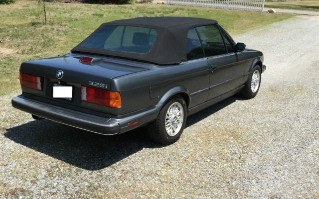 1987 Gray BMW 3-Series Convertible