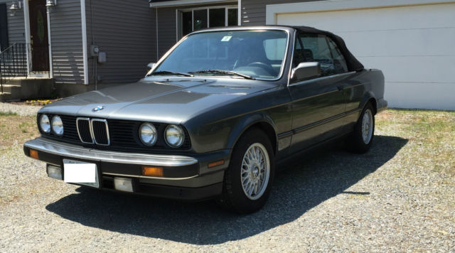 1987 Gray BMW 3-Series Convertible