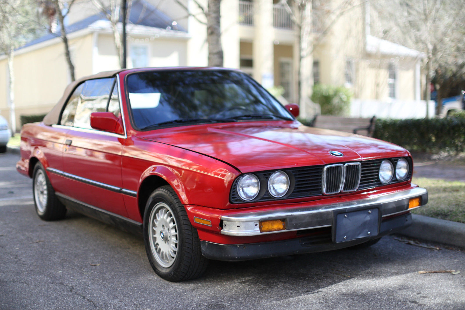 1987 Red BMW 3-Series Convertible