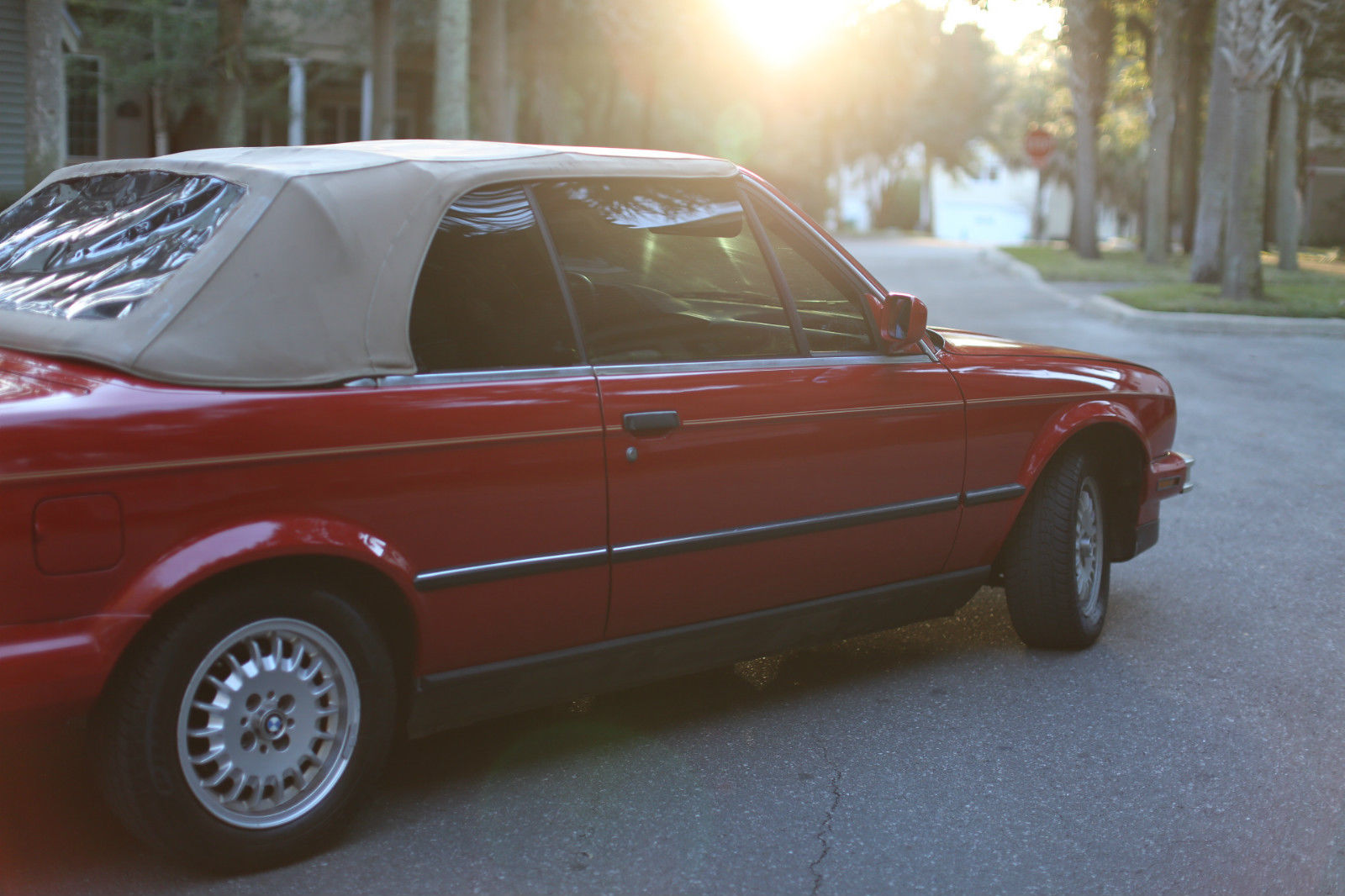 1987 Red BMW 3-Series Convertible