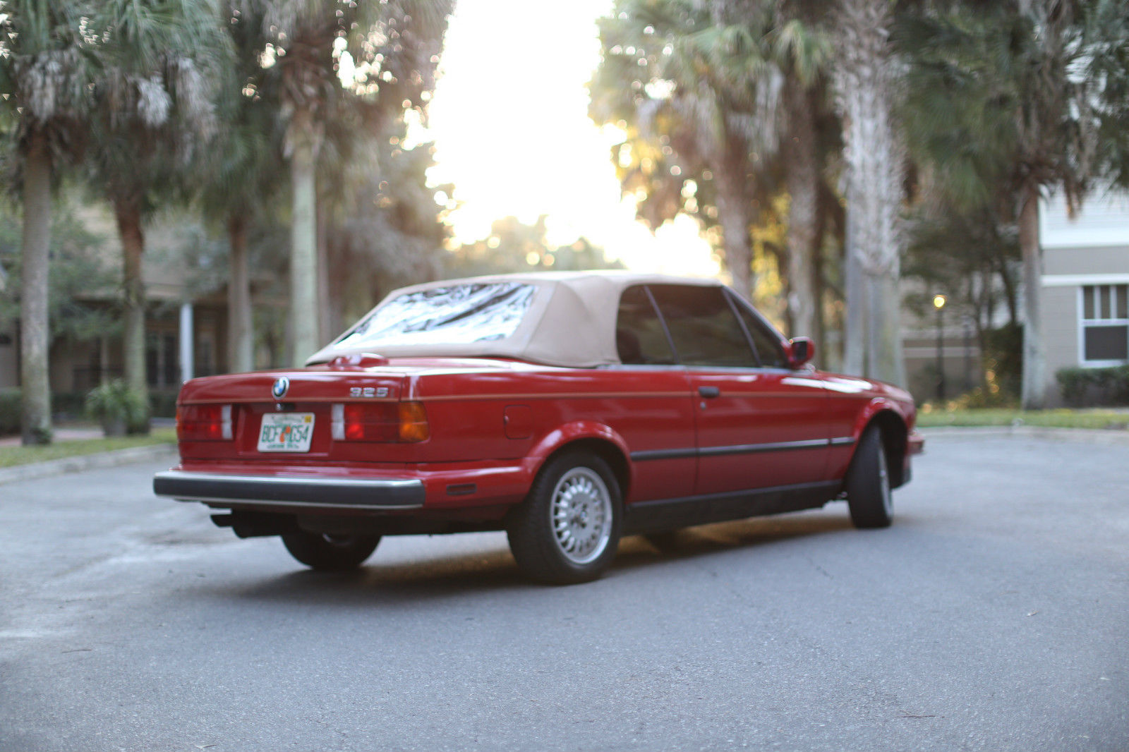 1987 Red BMW 3-Series Convertible