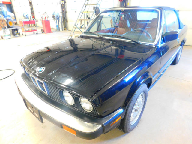 1987 Black BMW 3-Series Convertible