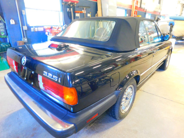 1987 Black BMW 3-Series Convertible