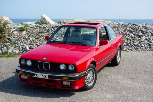1987 Red BMW 3-Series Sedan