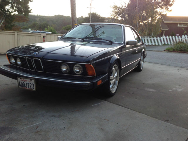 1987 Blue BMW 6-Series Coupe