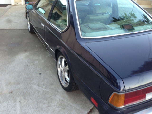 1987 Blue BMW 6-Series Coupe