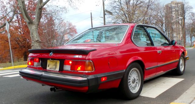 1987 Red BMW M6 Coupe