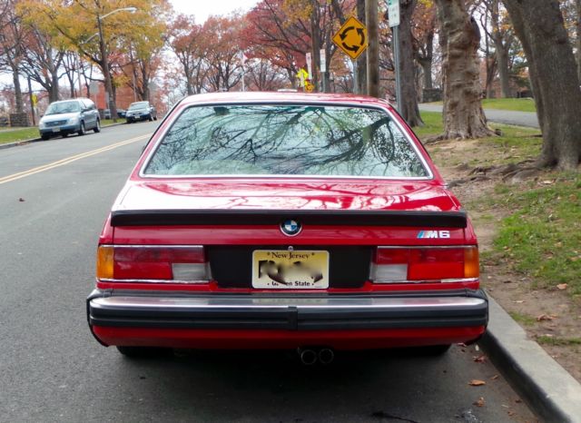 1987 Red BMW M6 Coupe