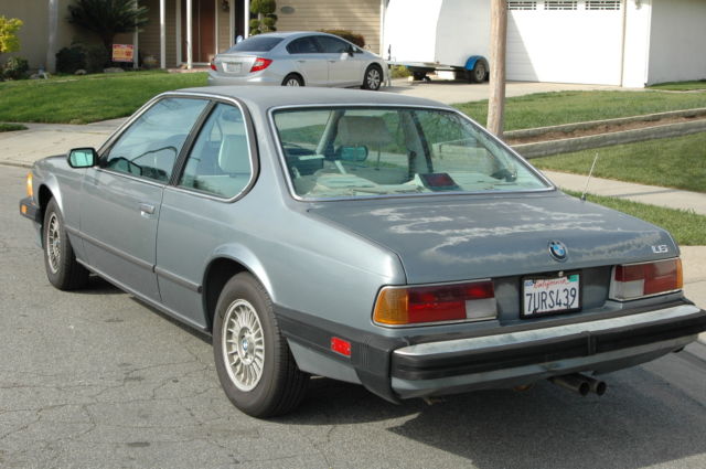1987 Blue BMW 6-Series Sedan