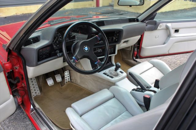 1987 Red BMW M6 Coupe