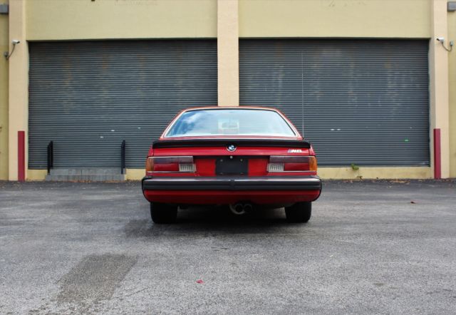 1987 Red BMW M6 Coupe