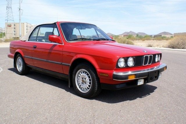 1987 Red BMW 3-Series Convertible