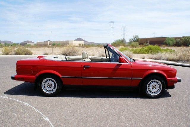 1987 Red BMW 3-Series Convertible
