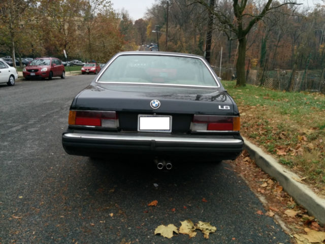 1987 Black BMW 6-Series Coupe