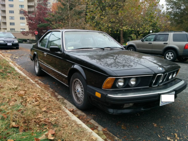 1987 Black BMW 6-Series Coupe
